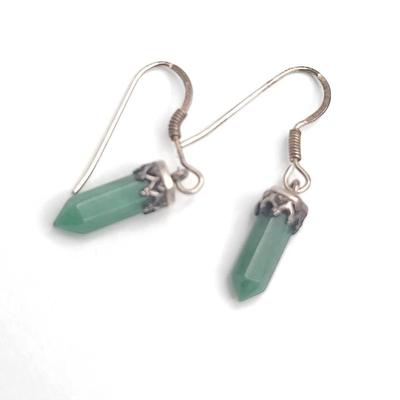 Two Pair Earrings Pearl & Adventurine Stone