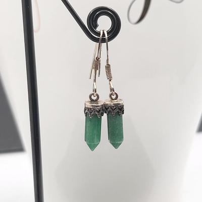 Two Pair Earrings Pearl & Adventurine Stone
