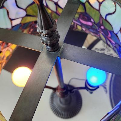 Stained Glass Birds Table Lamp 26" tall