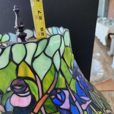 Stained Glass Birds Table Lamp 26" tall
