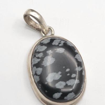 O. Martinez White Buffalo & Snowflake Obsidian Pendants 20.8gr
