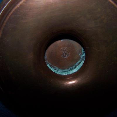LOT 130 WONDERFUL VINTAGE COPPER BOWL/CANDLESTICKS plus