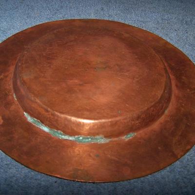 LOT 130 WONDERFUL VINTAGE COPPER BOWL/CANDLESTICKS plus