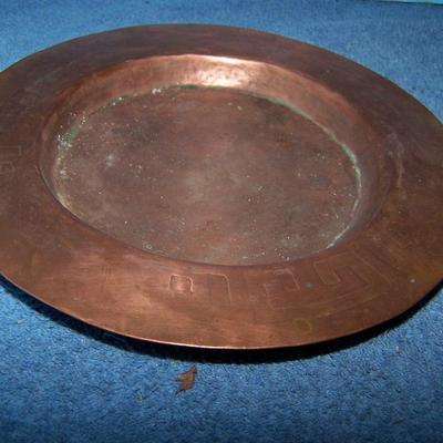 LOT 130 WONDERFUL VINTAGE COPPER BOWL/CANDLESTICKS plus
