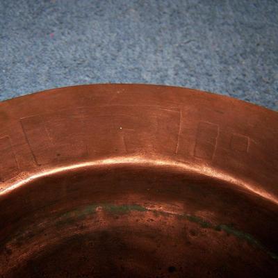LOT 130 WONDERFUL VINTAGE COPPER BOWL/CANDLESTICKS plus