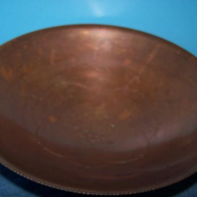 LOT 130 WONDERFUL VINTAGE COPPER BOWL/CANDLESTICKS plus