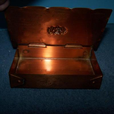LOT 131 GORGEOUS MCM COPPER BOXES