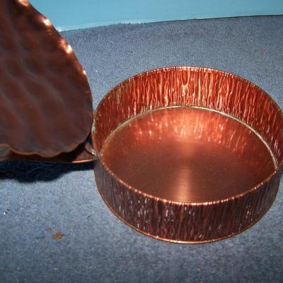 LOT 131 GORGEOUS MCM COPPER BOXES