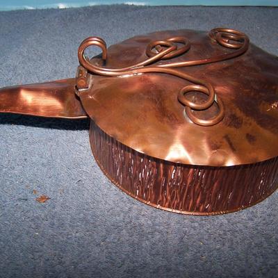 LOT 131 GORGEOUS MCM COPPER BOXES