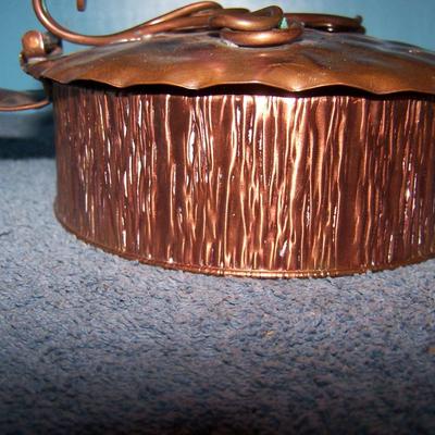 LOT 131 GORGEOUS MCM COPPER BOXES