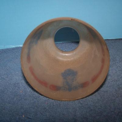 LOT 136 GREAT VINTAGE GLASS LAMP SHADES PLUS FLOOR LAMP PIECE
