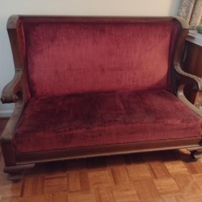 Antique Victorian Style Parlor Sofa