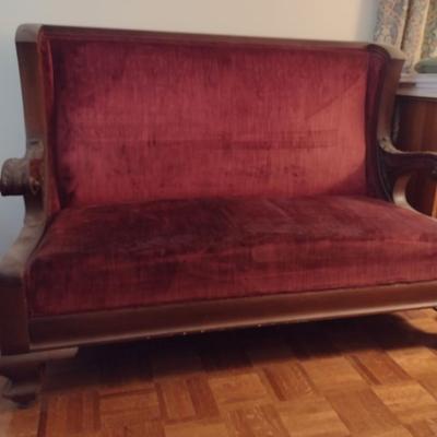Antique Victorian Style Parlor Sofa