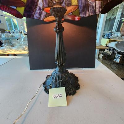 Tiffany Style Dragonfly Stained Glass Table lamp 25" tall