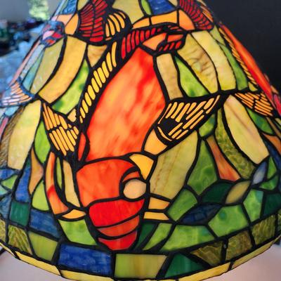 Tiffany Style Dragonfly Stained Glass Table lamp 25" tall