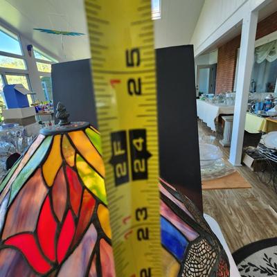 Tiffany Style Dragonfly Stained Glass Table lamp 25" tall