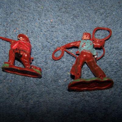 LOT 143 PAINTED COWBOYS--CRESCENT TOY CO