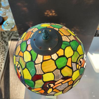 Stained Glass Toucan Bird Table Lamp 23H 13Dia