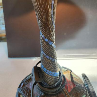 Dragonfly Stained Glass Table Lamp 18H 13Dia