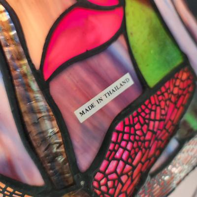 Dragonfly Stained Glass Table Lamp 18H 13Dia