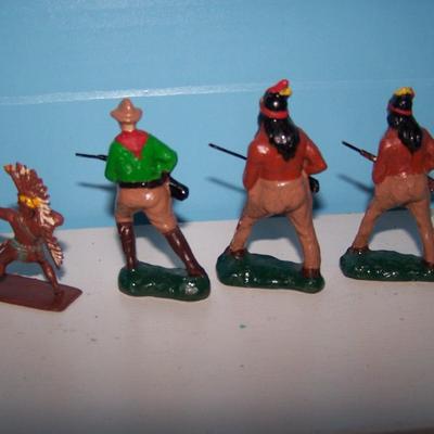 LOT 145 VINTAGE PAINTED COWBOYS & INDIANS