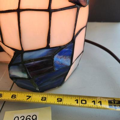 Stained Glass Panda Bear Accent Table Light