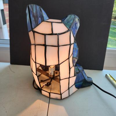 Stained Glass Panda Bear Accent Table Light