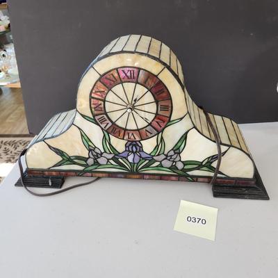 Stained Glass Mantle Clock Battery Clock