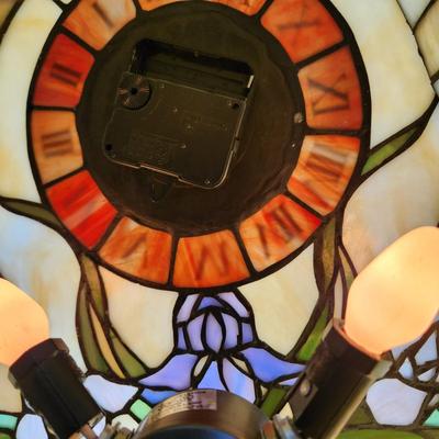Stained Glass Mantle Clock Battery Clock