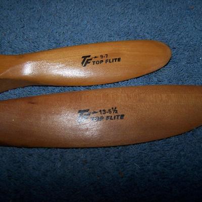 LOT 158 WOODEN PROPELLERS--TOP FLITE