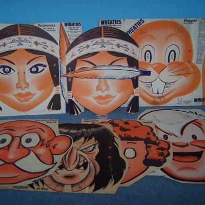 LOT 166 AMAZING WHEATIES CEREAL MASKS