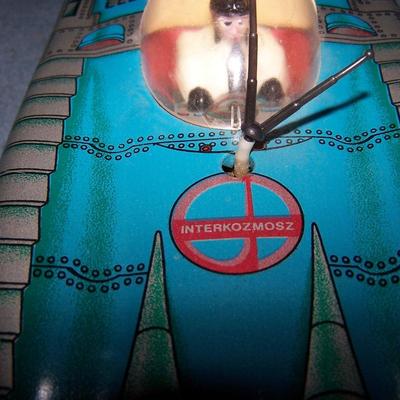 LOT 167 FAB COLLECTABLE TIN LITHO BLUE SPACE ROCKET TOY CAR