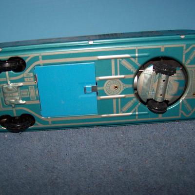 LOT 167 FAB COLLECTABLE TIN LITHO BLUE SPACE ROCKET TOY CAR