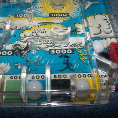 LOT 171 VINTAGE MARX WEATHER GAME BAGATELLE PINBALL