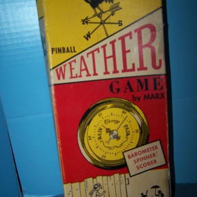 LOT 171 VINTAGE MARX WEATHER GAME BAGATELLE PINBALL