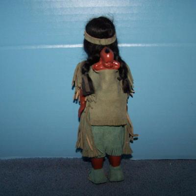 LOT 182 BEAUTIFUL NATIVE AMERICAN DOLLS-- SKOOKUM PINCUSHION