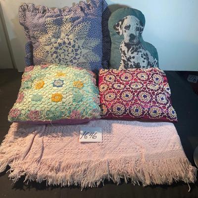 Vintage Pillows and Blanket