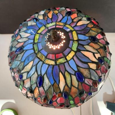 Green Dragonfly Stained Glass Table Lamp