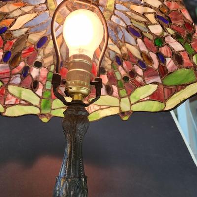 Green Dragonfly Stained Glass Table Lamp