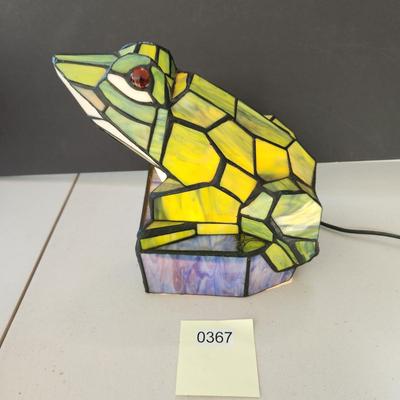 Stained Glass Frog Accent Light Lamp