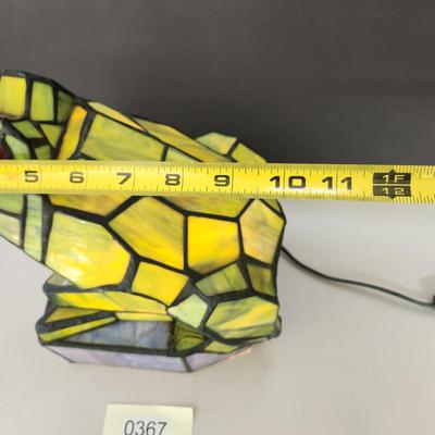 Stained Glass Frog Accent Light Lamp