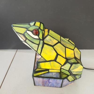 Stained Glass Frog Accent Light Lamp