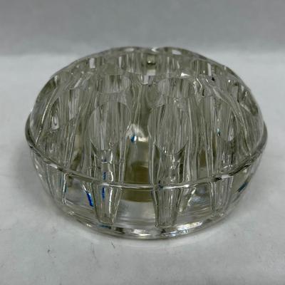 Vintage Clear Glass Floral Display Frog
