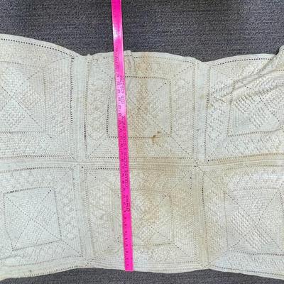Antique Crocheted or Knitted Tablecloth or