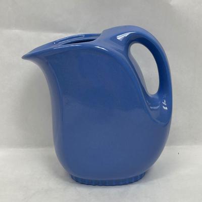 Art Deco Delphinium Blue Refrigerator Water Pitcher by Hall China For Westinghouse