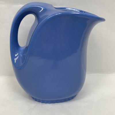 Art Deco Delphinium Blue Refrigerator Water Pitcher by Hall China For Westinghouse
