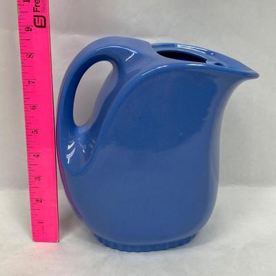 Art Deco Delphinium Blue Refrigerator Water Pitcher by Hall China For Westinghouse