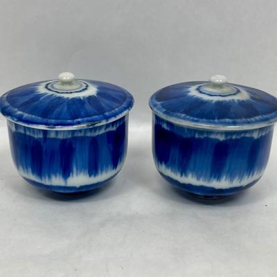 Japanese Ceramic Table Ware 2 dishes with lids