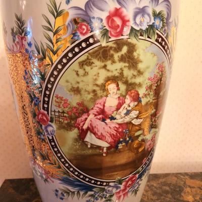 Lot #212 Large Floor Vase - Umbrella Stand - Decorative only