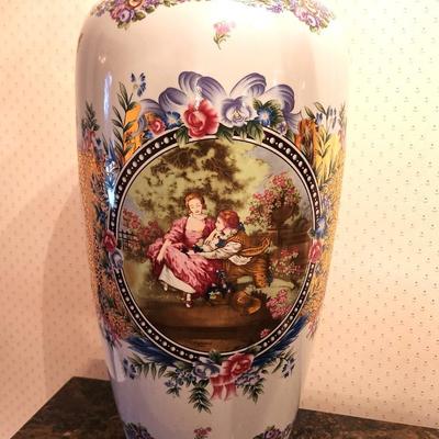 Lot #212 Large Floor Vase - Umbrella Stand - Decorative only